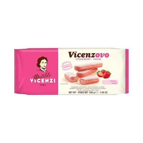 Image of Matilde Vicenzi Ladyfingers Original 400g & Strawberry 200g (Pack of 2, 600g) | Italy's Favorite Ladyfinger | Perfect for Tiramisu & Desserts | GMO-Free & All Natural Ingredients | Light, Crisp & Delicately Sweet