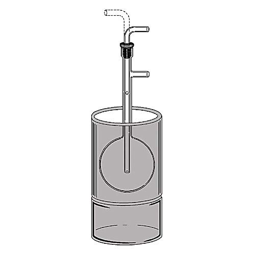 8744-06 Threaded Vacuum Trap, Flask Only, 500 mL Capacity, 100 mm Diameter, 235 mm Length