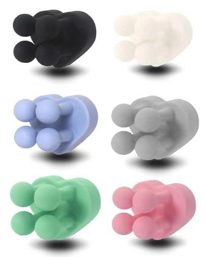 Silicone Toothbrush Holders Waterproof Toothbrush Hook Waterproof Hooks for Bathroom, Kitchen, Living Room & Office (Colorful Heart)