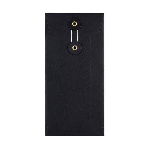Blake Purely Everyday, Black String and Washer Envelopes DL (220 x 110mm), Pack of 100 Qty, Premium Quality 180 GSM