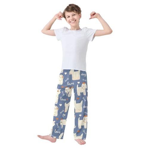 Boys' Pants Dogs Cute Animals Long Bottoms Jogger Pants Elastic Waist Trousers with Pockets S-XL2