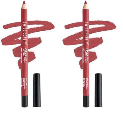 Image of Swiss Beauty Bold Matt Lip Liner | Long-lasting |Matte Finish | Non-drying | Shade-13, 1.6gm (Pack of 2)