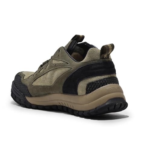Image of Woodland Men Olive Green Boat Shoes