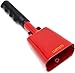 WMM 10 Inch Cow Bells Noise Makers Cowbells for Sporting Event Cheering Bell for Football Games Large Steel Cowbell with Handle Solid School Bells Call Bell (2-Pack Red)