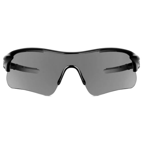 Image of Packard Non Polarized Oversized Sports Sunglasses for Men Women, Outdoor Cricket Cycling Hiking Fishing Sunglasses (Black Grey, Black)