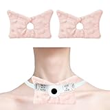 Tracheostomy Dressing Pads, 2-Pack Trach Pads, Reusable Trach Tube Covers Buttefly Shape (Pink)