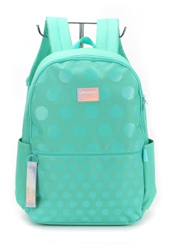 Mochila de Costas UP4YOU Turquesa com Bolinhas MS46711UP - Luxcel
