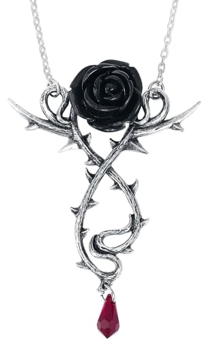Alchemy Gothic Carpathion Rose Necklace silver colored Gothic, tin alloy