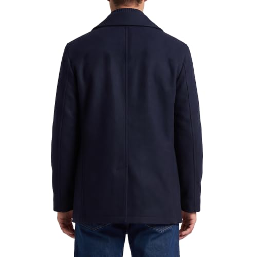 Image of Nautica Men's Wool Blend Peacoat - Double-Breasted Winter Coat, Regular, Big & Tall Sizes