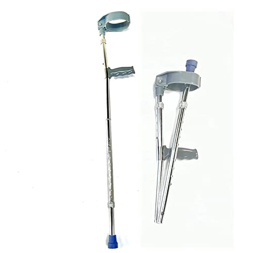 SYALEO Walking Crutches Medical Elbow Crutch Folding Aluminum Walking Stick Lightweight Height Adjustable Telescopic Forearm Crutch Ergonomic Cuff for Women Men Lightweight Walking Aid