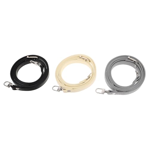 BESTonZON Juego de 3 Correas para Bolso Cruzado Ajustables Repuesto de Hombro y Hebilla Plateada Correas Desmontables para Bandoleras y Bolsos Tipo Saco Uso Diario