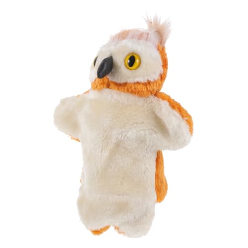 NOLITOY ふんわり柔らかいフクロウぬいぐるみハンドパペット から まで対応 役割遊び用手袋型動物 コミュニケーション促進と自信育成に