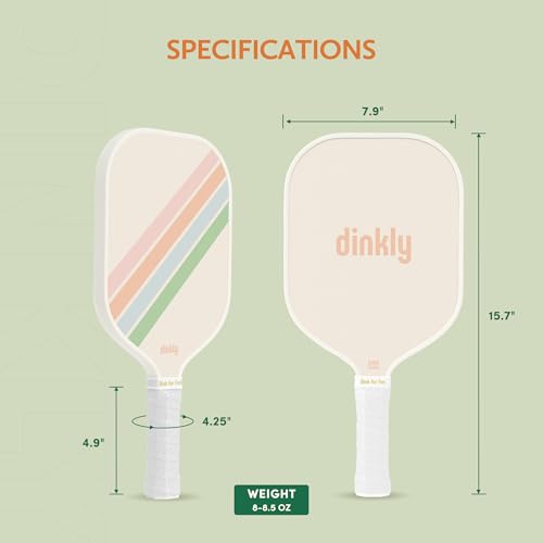 Image of Pickleball Paddles Set of 2, USAPA Approved Graphite /Fiberglass Pickleballs Racket, 2 Rackets, 4 Balls and 1 PU Leather Carry Bag, Pickle Ball Set for Men Women, Macaron Twill