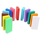 KOMBIUDA 240 Piezas Juguetes de dominó Bloques de construcción de Madera de Juguete Bloques de Juguete Divertido Juego de Bloques de dominó Kit de Juego de Bloques para