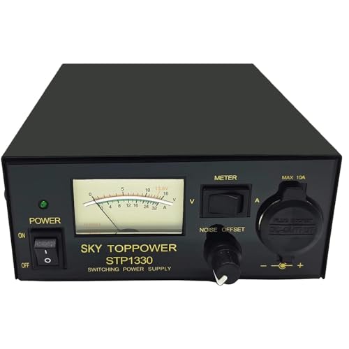 Ham Radio Power Supply Analog DC Regulated 13.8V Fixed Output 30A Designed for Communication Equipment - with Noise Offset, 12V Car Cigarette Lighter Socket, Powering Ham Radio,Amplifiers