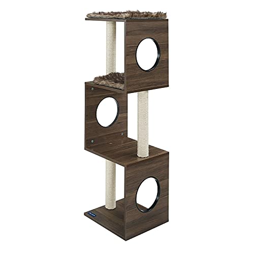 Árbol para Gatos Sheree 50" Marrón Oscuro Moderno miniatura 4