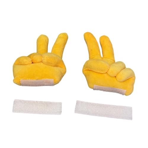 Menolana Ski Helmet Decorations Cycling Accessories Cute Removable Ornaments Attachment for Bike Snowboard Climbing Headgear Riding , V Sign