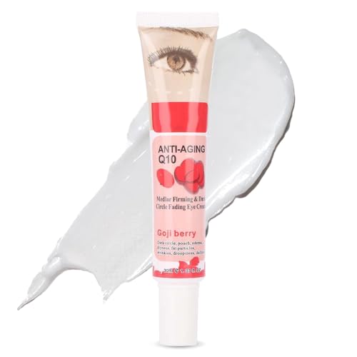 Crema para ojos para contorno de Ojos Antiarrugas Anti-edad para ojeras bolsas patas de gallo e hinchazón Natural Goji Berry Eye Gel Crema para día/noche hidratante