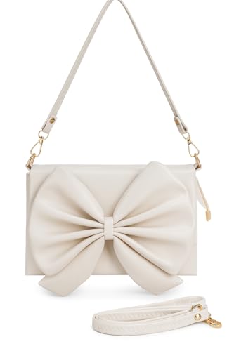 Image of Women's Bow Crossbody Bag - Shoulder Purse & Sling Handbag - Multi-Pocket Partitioned Side Bag with Adjustable Strap for Party, Wedding & Casual