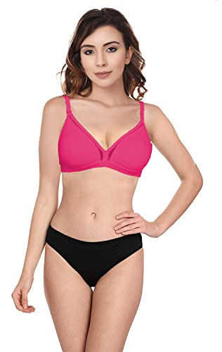 Image of Wirefree Non-Padded Teenager Backless Bra Panty Set for Women /Girls.