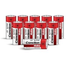 Camelion 10 Pack 4LR44 6V Battery / 476A / PX28A / A544 / K28A / L1325 6V Dog Collar Batteries, High Capacity 6 Volt Battery for Dog Bark Collar, and Medical Devices