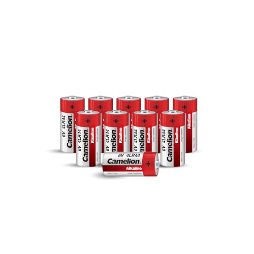 Camelion 10 Pack 4LR44 6V Battery / 476A / PX28A / A544 / K28A / L1325 6V Dog Collar Batteries, High Capacity 6 Volt Battery for Dog Bark Collar, and Medical Devices