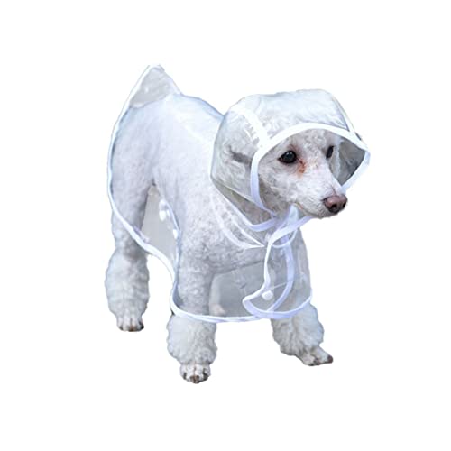 Happyyami Eva Pet Raincoat for Small Dog Size s Puppy Poncho Hood Rainwear Dress for Outdoor