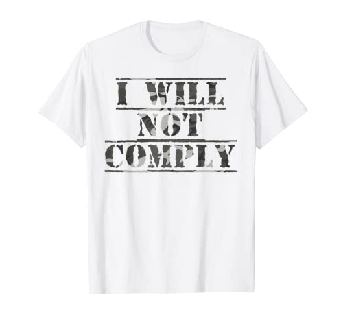 No cumpliré camisa, ven y trata de tomarlo amante de las armas Camiseta