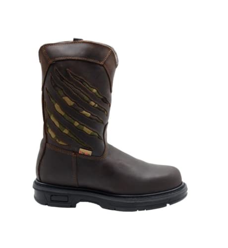 Flex Welt Predator 8" Rubber Toe Work Boot Brown3