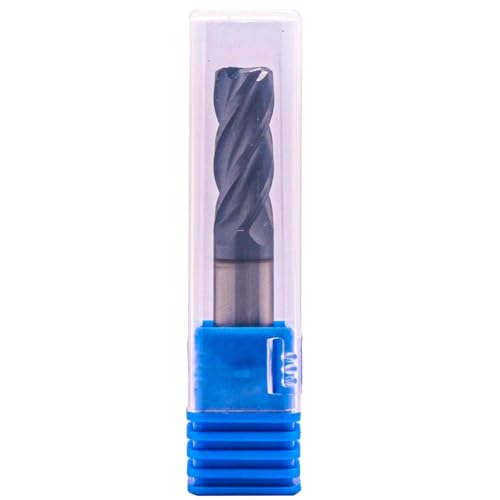 Image of 3 /8 inch 4 Flute Solid Carbide End Mill, 0.04 inch Corner Radius, AlTiN Coated | 30 Degree Helix, 3 /8 inch Cutting Diameter, 3 /8 inch Shank Diameter, 1 inch Length of Cut, 2-1 /2 inch Overall Length
