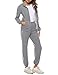 Gyabnw Tuta sportiva da donna Completo Giacca con Chiusura Lampo e Pantaloni Completo Due Felpa Set Ginnastica Estiva Primavera Autunno