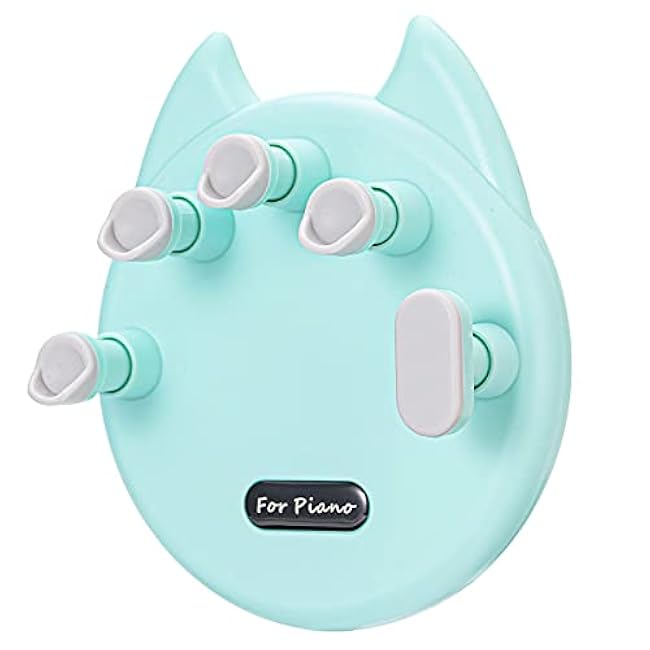 Piano Finger Trainer Silicone Hand Grip Exerciser Ergonomic Training Finger Pressing Posture Correction Tool for Guitar Piano Trigger Finger Training and Grip 1pair (Green)