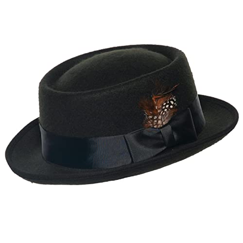 UNDERWRAPS Adult Porkpie Hat - Black, for Halloween Costume Accessory