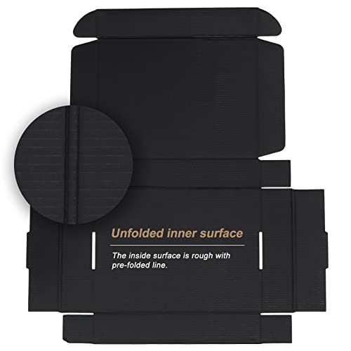 ZBEIVAN Cajas de envío negras 11X8X2, 20 paquetes de cajas de cartón corrugado para empaquetar regalos de correo de pequeñas empresas - imagen 7