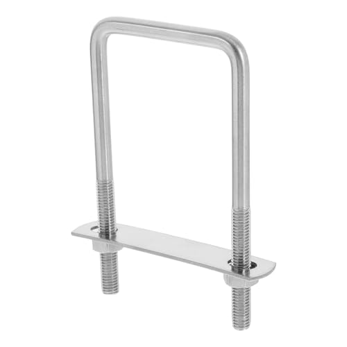 Zerodeko Stainless Steel Square U-Bolt Kit M8 X 60 X 120 Mm with Frame Plate and Nuts for Trailer Axles, Boats, and Industrial Use – Corrosion Resistant Hardware Set