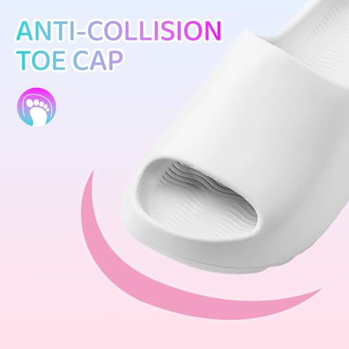 Image of Cloud Slides for Kids,Boys Girls Shower Slippers Bathroom Pool Sandals,Toddler Home House Open Toe Comfy Thick Sole Slippers,Summer Non-Slip Beach Shoes