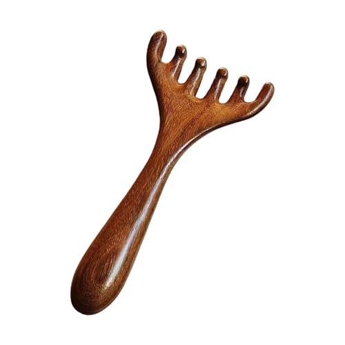 Sandelholz-Kopfhautmassagegerät, Sandelholzkamm für Frauen - Hirschgeweih Nasenschaber,Sandelholz-Kopfhautmassagegerät, Handmassagekamm für die Haarpflege