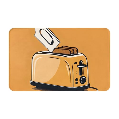 Cute Crying Chainsaw Print Living Room Bathroom Kitchen Anti Slip and Absorbent Carpet, Indoor Entrance Door Muddy Floor Mat, Ultra Soft Washable Carpet 21x31.5 Inches