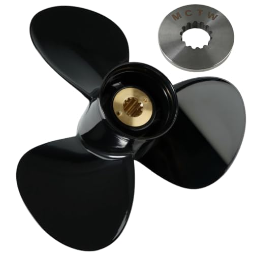 QIKIRUO 12 1/4x9 Propeller fit Mercury 25-75HP Outboard Motor 48-87818A45