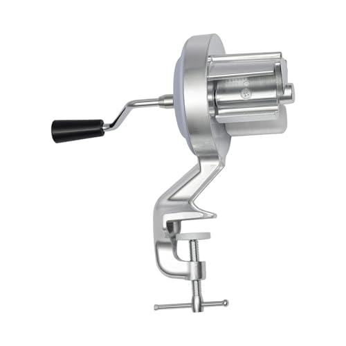【 Elevata stabilità 】 Il noodle maker è dotato di un dispositivo di bloccaggio fisso che può essere fissato saldamente a tavoli fino a 5 cm di spessore, per un lavoro efficiente e stabile.