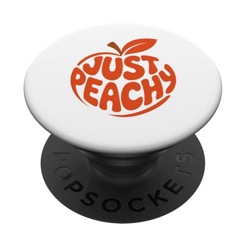 Just Peach Fresh Fruit Peach Summer Loving Peachy Girls PopSockets PopGrip Adhesivo