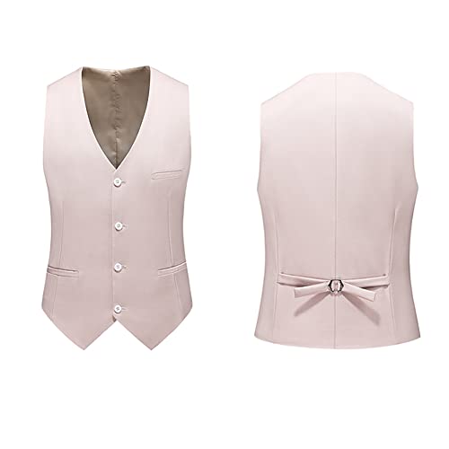 Men's Solid Color 3 Pieces Suit Double Breasted Blazer Jacket Vest and Pants Business Set3