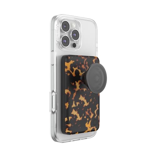 Image of PopSockets PowerPack Phone Charger with MagSafe- Tortoiseshell | Magnetic Power Bank, Wireless Portable Charging, Tortoise, Shell, Phone, Women