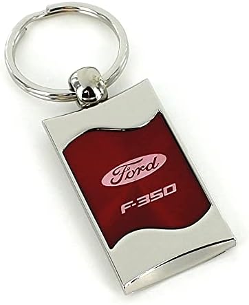 AU-TOMOTIVE GOLD Spun Brushed Key Ring for Ford F-350 (Red) image 4