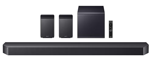 Image of Samsung 756 W True 11.1.4 ch Full Surround Soundbar with Wireless Dolby Atmos | Center-Up-Side-Front Wide-firing Speakers | Alexa | Wi-Fi | HDMI ARC | Optical In | Bluetooth (HW-Q990F /XL, Titan Black)