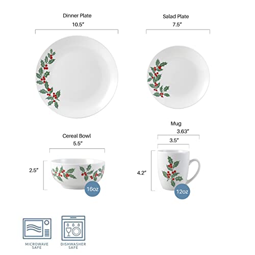 Studio Nova Holiday Cheer 16 Piece Dinnerware Set, Service For 4, Multicolor #TOP1