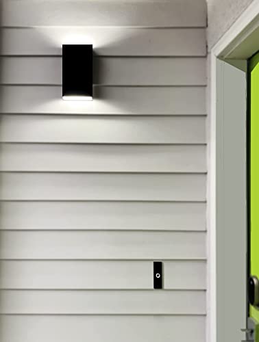 Modtx Doorbell, Black Aluminum, Countersunk Screw, White Led, 4 Inch X 1.25 Inch X .25 Inch #TOP2
