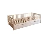 MONTESSORI - SCHLICHTES UND EDLES DESIGN - Das Kinderbett 90x200 cm ist schlicht und edel, inspiriert durch Montessori. Unser Kinderbett aus ist zeitlos, hochwertig und auch für ältere Kinder geeignet
