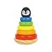 Produktbild Tooky Toy Pinguin aus Holz | Formen zum Stapeln | Holzfigur | Tiere aus Holz | Babyspielzeug | Spielzeug | Krabbelspiel | Holzringe | ca.5 x 13 cm TKB502 Mehrfarbig
