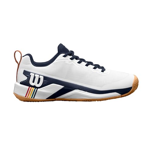 Wilson Rush Pro 4.5 Clay, Zapatillas de Tenis Hombre, White/Navy Blazer / Gum1a, 46 2/3 EU